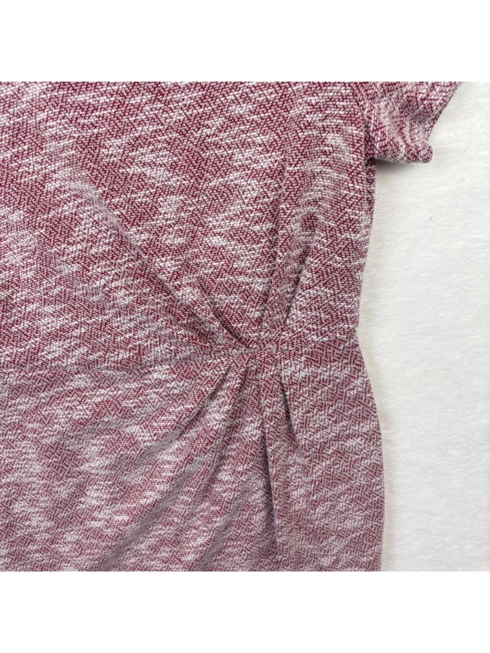 ✨3/$30 41 Hawthorn M Textured Red Short Sleeve Dress Back Zip Career Office - Picture 3 of 5